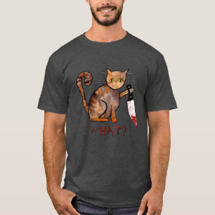 Killerkatze, Handgemalt, Katzenbesitzer Spaß T - S T-Shirt