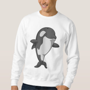 Killerwal an der Yoga-Fitness im Stehenden Sweatshirt