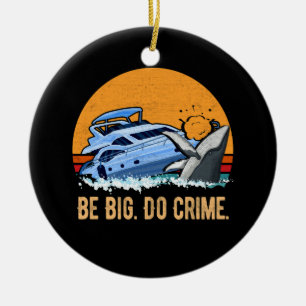 Killerwale, die Yachten angreifen, sind das große  Keramik Ornament