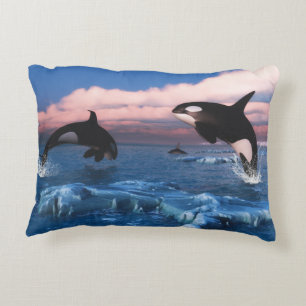Killerwale in der Arktis Dekokissen