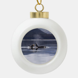 Killerwale Keramik Kugel-Ornament