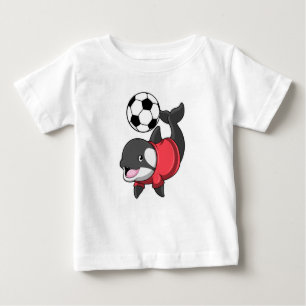 Killerwhale als Fußballspieler mit Fußball Baby T-shirt