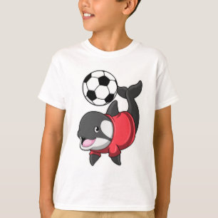 Killerwhale als Fußballspieler mit Fußball T-Shirt