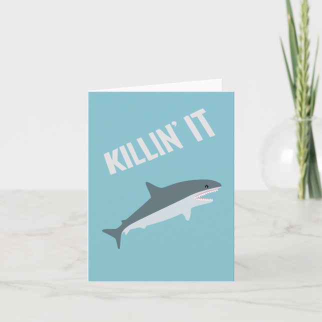 Killin It Shark Card Karte (Vorderseite)