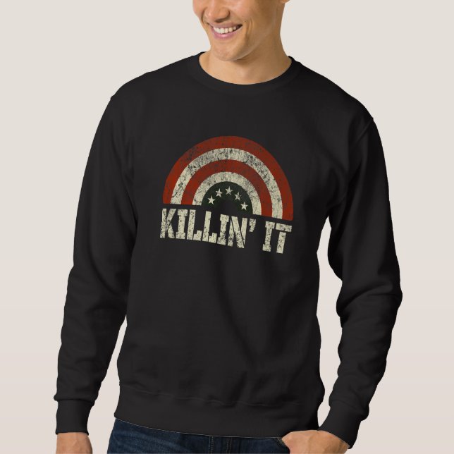 Killin´ It USA Flag  Sayings Women Top Killin It   (Vorderseite)