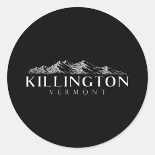 Killington Gift Vermont Shirt für Winterski Runder Aufkleber