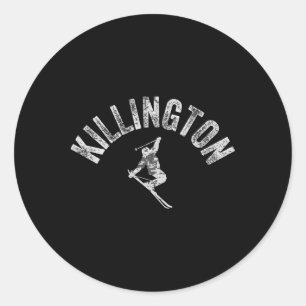 Killington Ski Vintage Skifahren Vermont Cooler Sk Runder Aufkleber