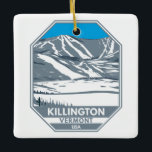 Killington Skigebiet Winter Vermont Keramikornament<br><div class="desc">Das Design von Killington Winter zeigt die Winterlandschaft.</div>