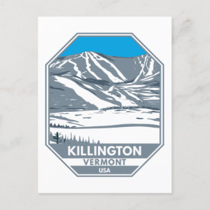 Killington Skigebiet Winter Vermont Postkarte