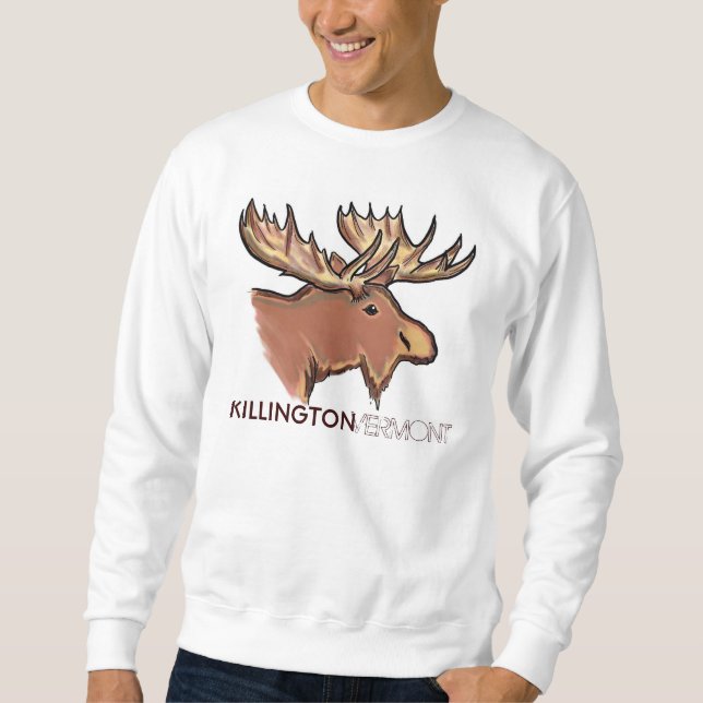 Killington Vermont Brown Elche Unisex Sweatshirt (Vorderseite)