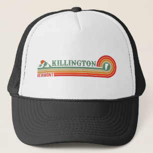 Killington Vermont Retro Sunset Ski Souvenirs 60er Truckerkappe
