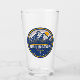 Killington Vermont Retro Sunset Ski Souvenirs 80er Glas