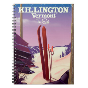 Killington, Vermont Ski Reise Druck. Notizblock