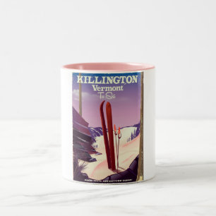 Killington, Vermont Ski Reise Druck. Zweifarbige Tasse