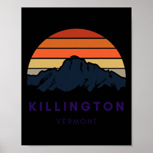 Killington Vermont Skifahren Snowboardfahren Wande Poster