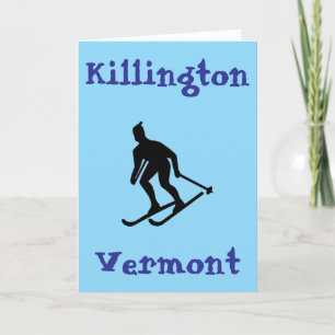 Killington, VT Skiing (Skiort Vermont) Dankeskarte