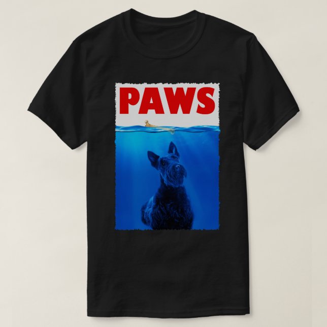Kilometeres Canine Charm Scottish Terrier PAWS T-S T-Shirt (Design vorne)