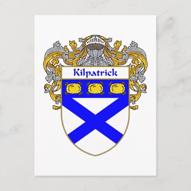 Kilpatrick Coat of Arms (Mantled) Postkarte (Vorderseite)