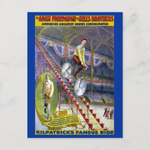 Kilpatricks Famous Ride Vintage-Zirkusposter Postkarte