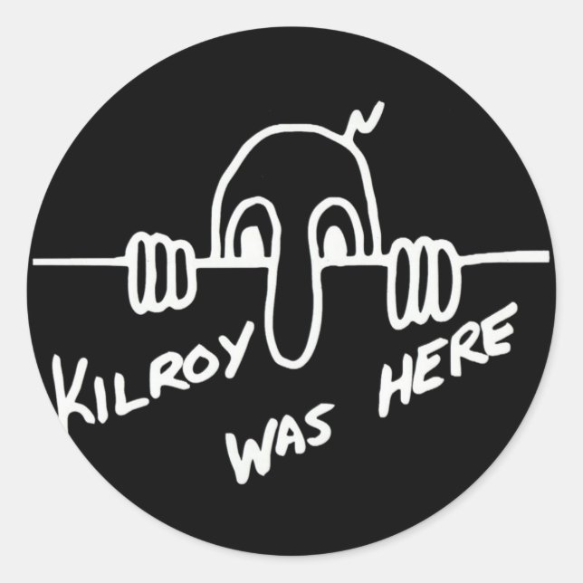 Kilroy Black Aufkleber (Vorderseite)