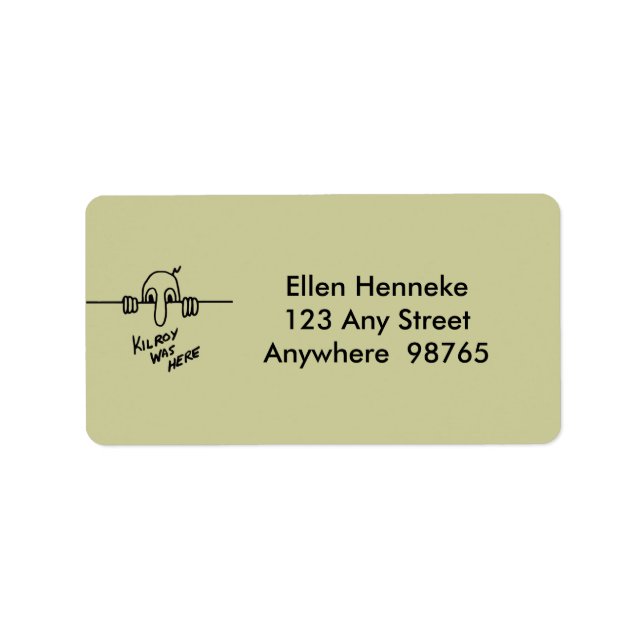 Kilroy war hier adressaufkleber (Vorne)