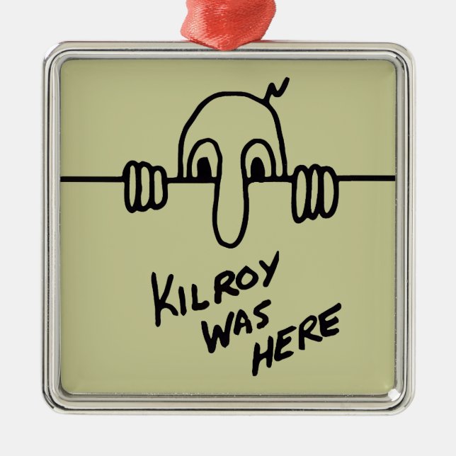 Kilroy war hier ornament aus metall (Vorne)