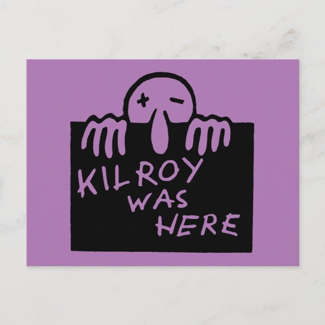 Kilroy war hier postkarte (Vorderseite)