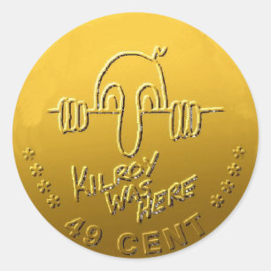 Kilroy war hier runder aufkleber