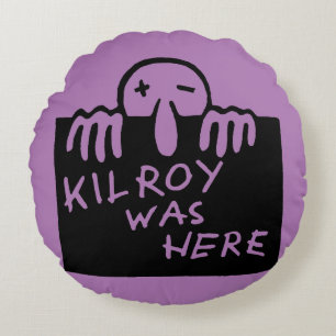 Kilroy war hier rundes kissen