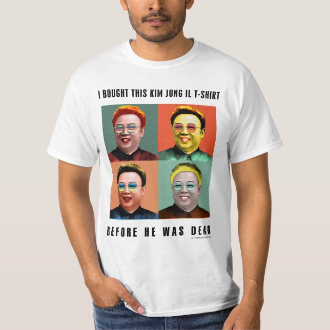 Kim Jong Il: bevor er tot war T-Shirt (Vorderseite)