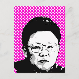 Kim Jong Il Postkarte