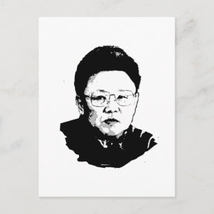 Kim Jong Il Postkarte