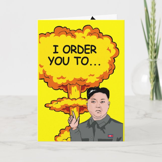 Kim Jong Un Birthday Blast Karte (Vorderseite)