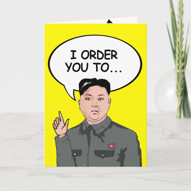 Kim Jong Un Birthday Card Karte (Vorderseite)