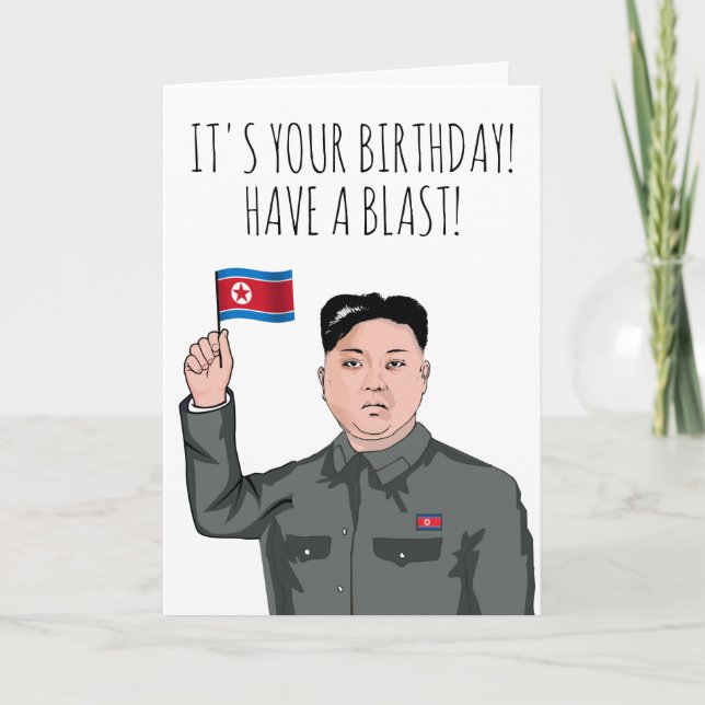 KIM JONG UN: Es ist dein Geburtstag Karte (Vorderseite)