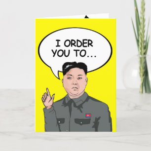 Kim Jong Un Geburtstagskarte Karte