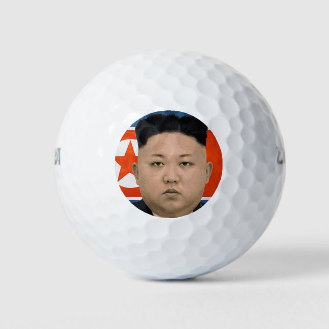 Kim Jong Un nordkoreanischer Führer Golfball (Vorderseite)