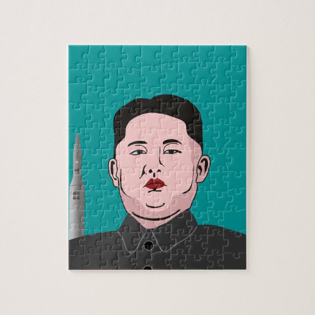 Kim Jong-UNO u. nukleare Rakete Puzzle (Vertikal)