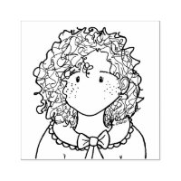 ©️ Kim Niles CURLY GIRL Briefmarke