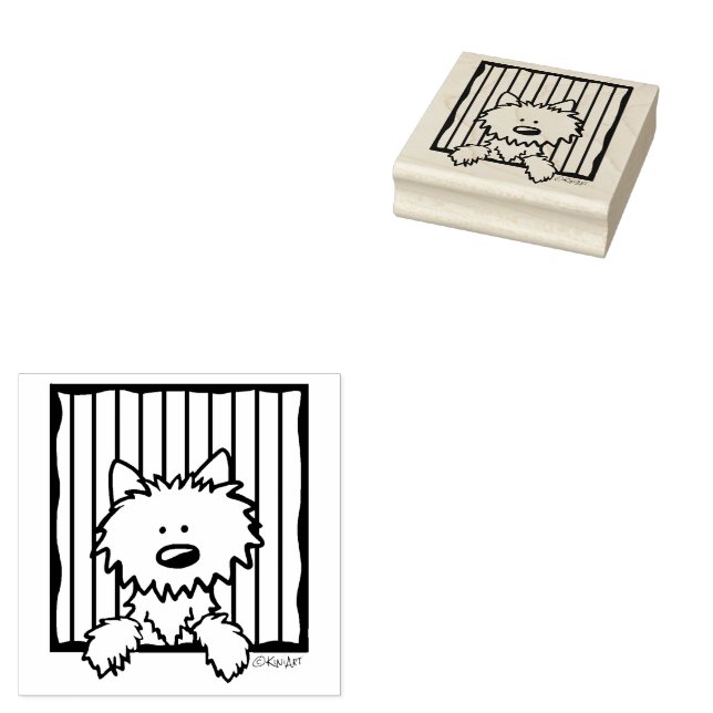 ©️ Kim Niles KiniArt Westie Rubber Briefmarke Gummistempel (Stempel)