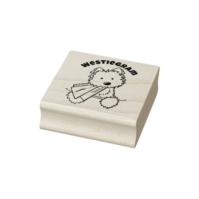 ©️ Kim Niles KiniArt Westie Rubber Briefmarke Gummistempel (Stempel)