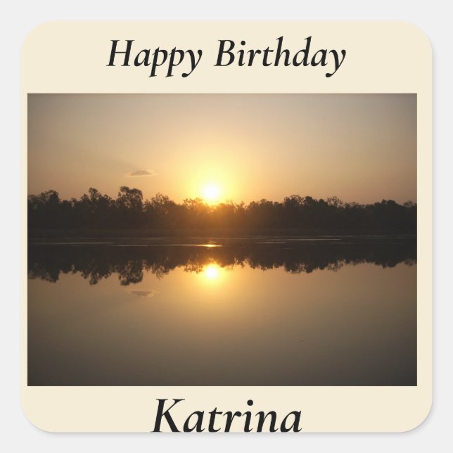 Kimberley Sunset Quadratischer Aufkleber (Vorderseite)