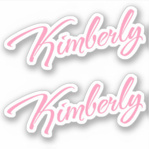 Kimberly Decorative Name in Pink x2 Aufkleber