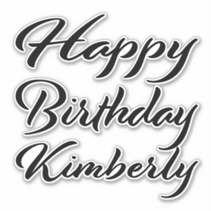 Kimberly Name Vorname black Sticker Geburtstag
