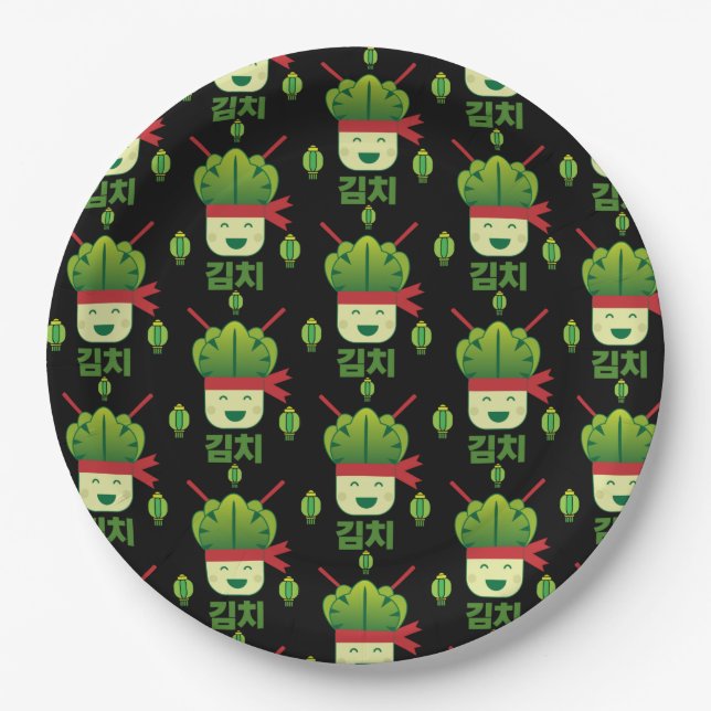 Kimchi Asian Food Pappteller (Vorderseite)