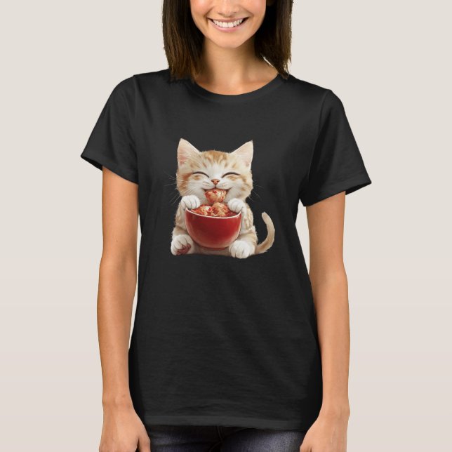 Kimchi Cat Shirt, Food Cat Shirt (Vorderseite)