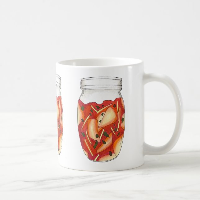 Kimchi Fermented Cabbage Koreanische Küche Kaffeetasse (Rechts)