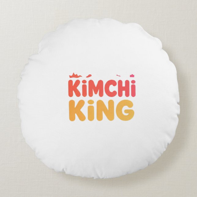 Kimchi King Rundes Kissen (Vorderseite)