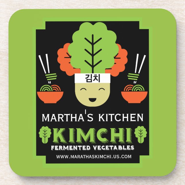 Kimchi Kitchen Zuhause Made Food Getränkeuntersetzer (Vorderseite)