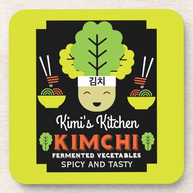 Kimchi Kitchen Zuhause Made Food Getränkeuntersetzer (Vorderseite)